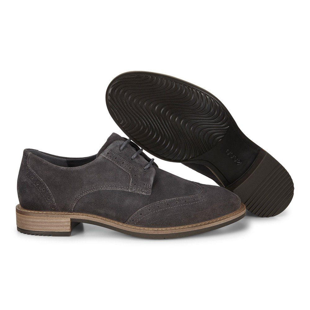 Womens Dress Shoes - ECCO Sartorelle 25 Tailored - Dark Grey - 8672RNQID